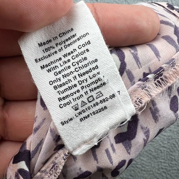 Avec Les Filles Sleeveless Top In Les Filles Pink Leopard Size Medium - Picture 6 of 7